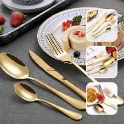 SensaHome - 20-Delige Bestek Set - Inclusief Mes/Vork/Lepel - 4 Personen - Goud -Servies Serie Winkel 1200x1200 1063