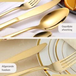 SensaHome - 20-Delige Bestek Set - Inclusief Mes/Vork/Lepel - 4 Personen - Goud -Servies Serie Winkel 1200x1200 1064