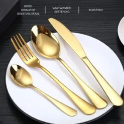 SensaHome - 20-Delige Bestek Set - Inclusief Mes/Vork/Lepel - 4 Personen - Goud -Servies Serie Winkel 1200x1200 1069