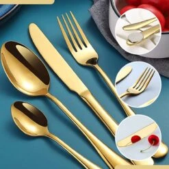 SensaHome - 20-Delige Bestek Set - Inclusief Mes/Vork/Lepel - 4 Personen - Goud -Servies Serie Winkel 1200x1200 1070