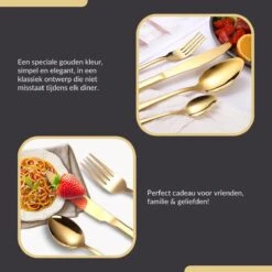 SensaHome - 20-Delige Bestek Set - Inclusief Mes/Vork/Lepel - 4 Personen - Goud -Servies Serie Winkel 1200x1200 1071