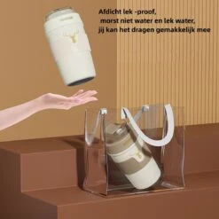 Floraweg Cup - Drinkbeker To GO- Lekvrij Dubbelwandig ,RVS 316, Thermosbeker Koffiebeker- Koffie En Thee - 400ml Waarschuw En Koud Drankje- Grijs -Servies Serie Winkel 1200x1200 11