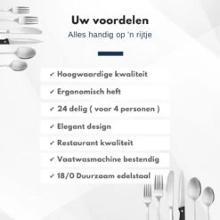 Veluw Bestekset 4 Persoons - Barcelona Bestekset 24 Delig - RVS 18/0 -Servies Serie Winkel 1200x1200 1147