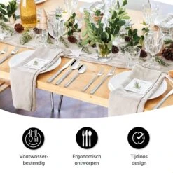 Deleca 6 Persoons Bestekset Deluxe (30-delig) - Vorken, Lepels En Messen - Vaatwasserbestendig - Gehamerd - Zilver / RVS -Servies Serie Winkel 1200x1200 1198