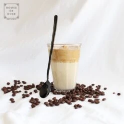 House Of Husk Latte Macchiato Lepels Set - Lange Theelepels - Koffielepels - Longdrinklepels - Sorbetlepels - Barlepel - RVS - 6 Stuks - 20CM - Zwart -Servies Serie Winkel 1200x1200 1219