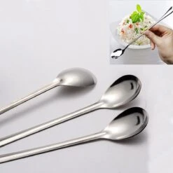 Latte Machiato Lepels – RVS Lange Yoghurt, Dessert Of Koffie Lepeltjes – KELERINO. - Set Van 12 Stuks -Servies Serie Winkel 1200x1200 1307