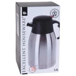Excellent Houseware Thermoskan RVS - 1,5 Liter - Dubbelwandig