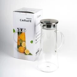 MÊZON® Schenkkan - Glazen Waterkan - Waterkaraf Voor Fruitwater - Multifunctionele Decanteer Karaf - Kan Met Deksel - 1.5L Capaciteit -Servies Serie Winkel 1200x1200 321