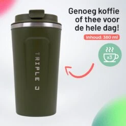 Triple J® Koffiebeker To Go - Thermosbeker - BPA & Lekvrij - 510ml - Groen -Servies Serie Winkel 1200x1200 332