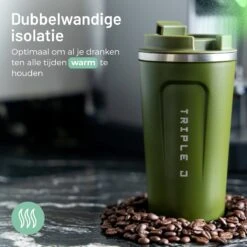 Triple J® Koffiebeker To Go - Thermosbeker - BPA & Lekvrij - 510ml - Groen -Servies Serie Winkel 1200x1200 333