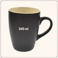 OTIX Koffiekopjes - Met Oor - Set Van 6 - Theekoppen - 340ml - Zwart - Keramiek -Servies Serie Winkel 1200x1200 389