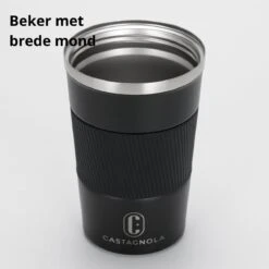 Castagnola Design RVS Koffiebeker To Go - Zwart - 380ml - Thermosbeker - Theebeker -Servies Serie Winkel 1200x1200 428