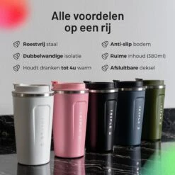 Triple J® Koffiebeker To Go - Thermosbeker - BPA & Lekvrij - 510ml - Roze -Servies Serie Winkel 1200x1200 503