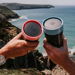 Circular & Co - Travel Mug - Koffiebeker To Go - Coffee To Go Beker - 340 Ml - Crème - Zwart - 12oz - Duurzaam -Servies Serie Winkel 1200x1200 511