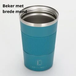 Castagnola Design RVS Koffiebeker To Go - Blauw - 380ml - Thermosbeker - Theebeker -Servies Serie Winkel 1200x1200 592