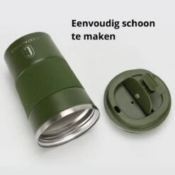 Castagnola Design RVS Koffiebeker To Go - Groen - 380ml - Thermosbeker - Theebeker -Servies Serie Winkel 1200x1200 617