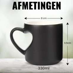 Malinsi Hart Mok - Hitte Kleur Veranderende Glazen - Zwart 330ml - Liefde Mokken - Koffie En Thee Beker - Theeglazen - Koffiebeker - Koffiemok - Hartjes Koffiekopjes - Cadeau Voor Man & Vrouw -Servies Serie Winkel 1200x1200 627
