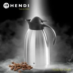 Hendi Thermoskan 2 Liter - Isoleerkan Met Drukknop - Zwart - Ø14,5x(H)26cm -Servies Serie Winkel 1200x1200 69