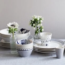 Royal Doulton Pacific - 6x Mok / Beker - Porselein - Wit / Blauw - 450 Ml - Set Van 6 Mokken -Servies Serie Winkel 1200x1200 692