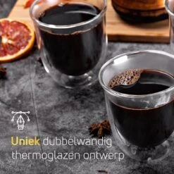 Dubbelwandige ESPRESSO Glazen Van Borosilicaat - Warme En Koude Dranken Kopjes - 70 ML - Set Van 4 -Servies Serie Winkel 1200x1200 710