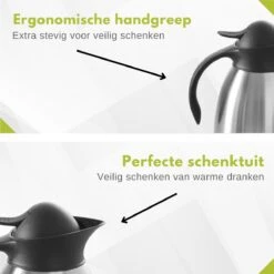 Hendi Thermoskan 1,5 Liter - Isoleerkan Met Drukknop - Zwart - Ø14,5x(H)23cm -Servies Serie Winkel 1200x1200 73