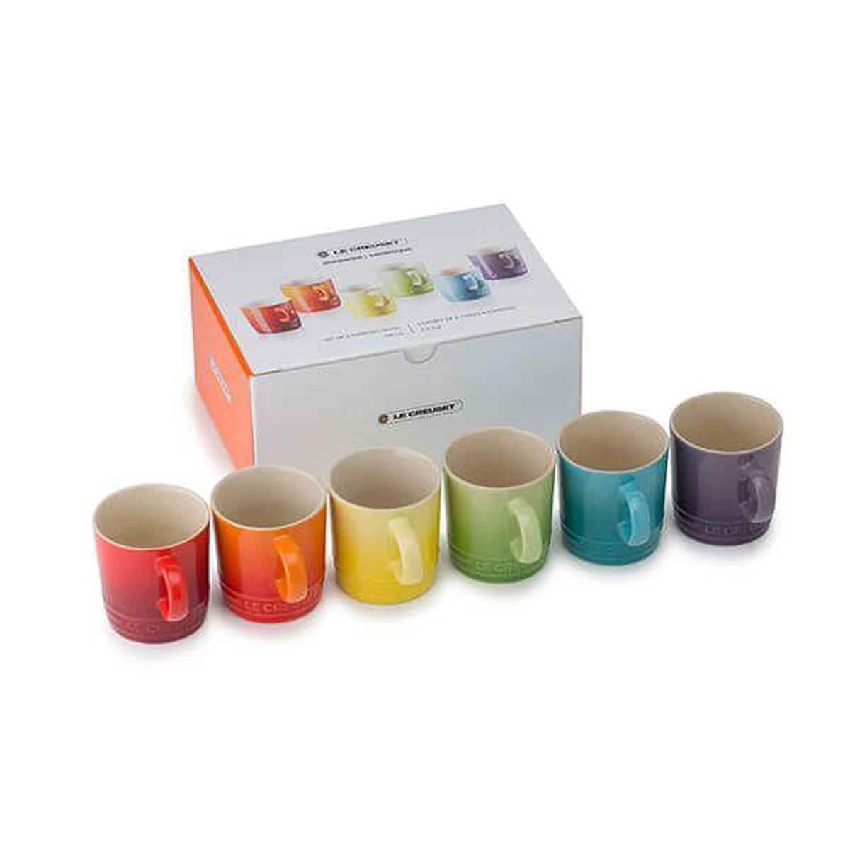 Le Creuset Espresso Kopjes Rainbow 100 Ml - 6 Stuks 1 Le Creuset Espresso Kopjes Rainbow 100 Ml - 6 Stuks