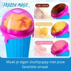 Frozen Magic Slushy Maker - Slush Puppy Maker - IJscrusher - Slush Puppy Beker - Slushy Puppy Maker - Slush Puppy Machine - Slush Maker - Slushy Cup - Tiktok - Bruin -Servies Serie Winkel 1200x1200 763