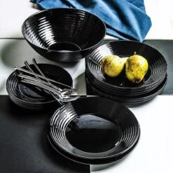 Luminarc Harena Serviesset - Zwart - 19-delig - 6 Persoons -Servies Serie Winkel 1200x1200 820