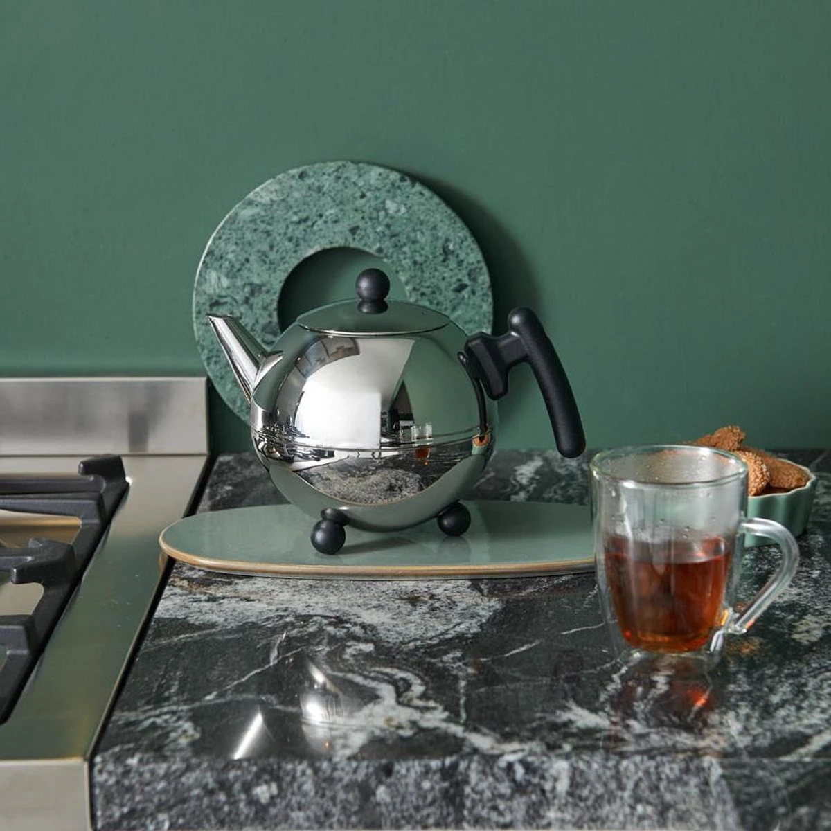 Bredemeijer - Theepot Bella Ronde 1,2L Zwart Beslag - Dubbelwandig 6 Bredemeijer - Theepot Bella Ronde 1,2L Zwart Beslag - Dubbelwandig - Afbeelding 6