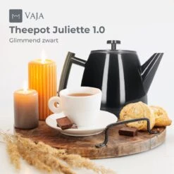 Vaja® Theepot Juliette Met Filter - Dubbelwandig -Theekan 1.0L - Glimmend Zwart 18 Vaja® Theepot Juliette Met Filter - Dubbelwandig -Theekan 1.0L - Glimmend Zwart -Servies Serie Winkel 1200x1200 886