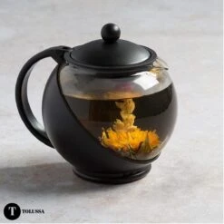 Tolussa Premium Theepot Glas Met Filter - 1.25L - Zwart - Isolerend - Lekt Niet -Servies Serie Winkel 1200x1200 903