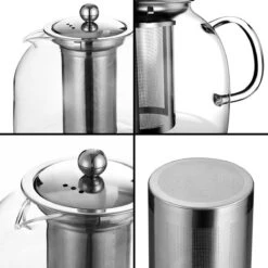 Monzana Theepot Glas - Met Theepotverwarmer – Voor 1,5 Liter RVS Zeef 10 Monzana Theepot Glas - Met Theepotverwarmer – Voor 1,5 Liter RVS Zeef -Servies Serie Winkel 1200x1200 913