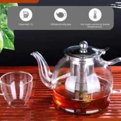 SensaHome - Infuser Theekan/Theepot - Transparant - Glas 27 SensaHome - Infuser Theekan/Theepot - Transparant - Glas -Servies Serie Winkel 1200x1200 935