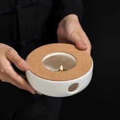 ConBlom Keramische Theepot, Warmer, Theewarmer, Koffiewarmer, Stoofje, Met Kurk-stoofje, Theepot Basis, Theefornuis, Melkwarmer Voor Thuis, Café, Theemelk (zonder Kaars En Theepot) -Servies Serie Winkel 1200x1200 953