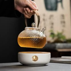 ConBlom Keramische Theepot, Warmer, Theewarmer, Koffiewarmer, Stoofje, Met Kurk-stoofje, Theepot Basis, Theefornuis, Melkwarmer Voor Thuis, Café, Theemelk (zonder Kaars En Theepot) -Servies Serie Winkel 1200x1200 954