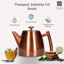 Vaja® Theepot Juliette Rosé Dubbelwandig -Servies Serie Winkel 1200x1200 965