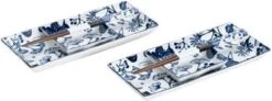 Tokyo Design Studio Flora Japonica Sushi Plate Set W/Giftbox And Chop 4pcs -Servies Serie Winkel 1200x445
