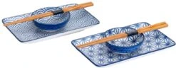 Tokyo Design Studio Nippon Blue Sushiserviesset - Porselein - 6 Delig - 2 Persoons -Servies Serie Winkel 1200x468