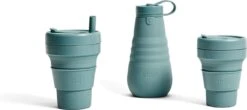 Stojo - Biggie Cup - 470 Ml - Herbruikbaar - Opvouwbaar - Groen -Servies Serie Winkel 1200x532