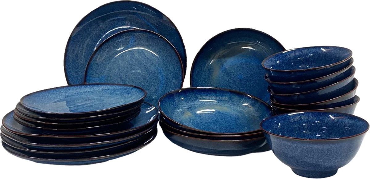 Serviesset 24-delig 6 Personen - Sunrise Hemelsblauw 5 Serviesset 24-delig 6 Personen - Sunrise Hemelsblauw - Afbeelding 5