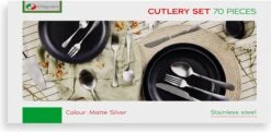 Magani - Zilveren Bestekset - Roestvrij Staal - 70-delig - Voor Acht Personen - PVD Coating -Servies Serie Winkel 1200x590 1