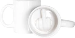Merkloos Middelvinger Koffiemok - Grappig - Creatief - Perfect Cadeau - Humor - Thee - Melk - Keramiek -Servies Serie Winkel 1200x612 2