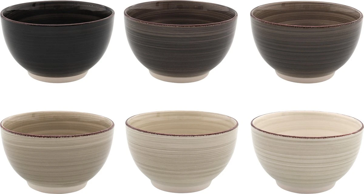 Studio Tavola Kommen Vintage Loft ø 14 Cm - 6 Stuks 1 Studio Tavola Kommen Vintage Loft ø 14 Cm - 6 Stuks