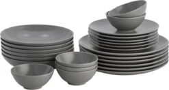 Lite-Body Serviesset Hermes - Grijs Mat - 6 Personen - 24 Delig