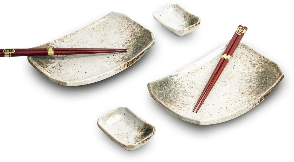 Edo Japan | HIKARI | Japanse Sushi Servies Set | 6-Delig | 2 Persoons | In Geschenkdoos 2 Edo Japan | HIKARI | Japanse Sushi Servies Set | 6-Delig | 2 Persoons | In Geschenkdoos - Afbeelding 2