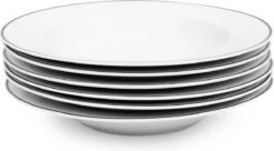 Serviesset Bordenset 6 Persoons 18 Delig - Wit Met Zwart Randje -Servies Serie Winkel 1200x662 2