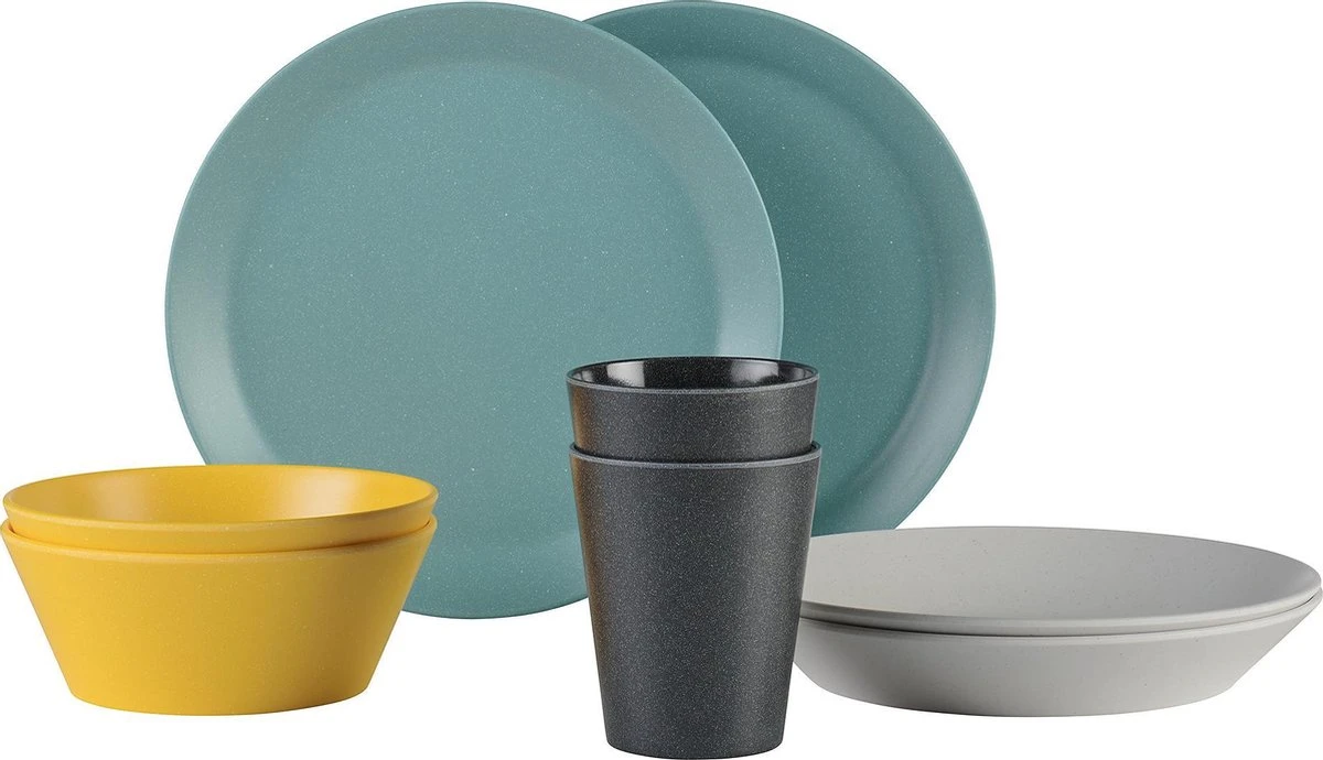 Mepal - Serviesset Bloom 8-delig – Geschikt Als Stijlvol Buitenservies - Pebble Assorti – Ideaal Voor Buiten En Binnen – Licht In Gewicht 1 Mepal - Serviesset Bloom 8-delig – Geschikt Als Stijlvol Buitenservies - Pebble Assorti – Ideaal Voor Buiten En Binnen – Licht In Gewicht