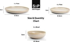 Salt&Pepper Tabo Beige - Serviesset - 4 Persoons - 12 Delig - Crème/Beige -Servies Serie Winkel 1200x713