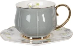 Clayre & Eef Kop En Schotel Set Van 6 250 Ml Meerkleurig Porselein Rond Bloemen Servies Cadeau Voor Haar Cappuccino -Servies Serie Winkel 1200x770 1