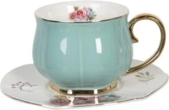 Clayre & Eef Kop En Schotel Set Van 6 250 Ml Meerkleurig Porselein Rond Bloemen Servies Cadeau Voor Haar Cappuccino -Servies Serie Winkel 1200x779 1